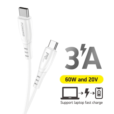 CABLE USB CHARGE RAPIDE X73 PD 60W & 20V (USB-C TO USB-C)