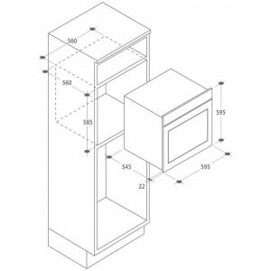 FOUR ENCASTRABLE CANDY 68 LITRES INOX (FCE825VX)