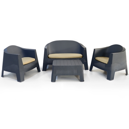 SALON MONACO SOTUFAB AVEC 2 FAUTEUIL+1 DIVAN+TABLE+COUSSINS (CHS230-)