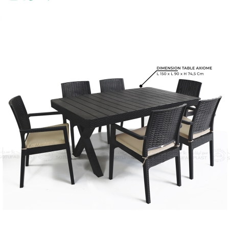 PACK AXIOME SOTUFAB TABLE AVEC 6 FAUTEUIL MARQUISE (CHS086-)