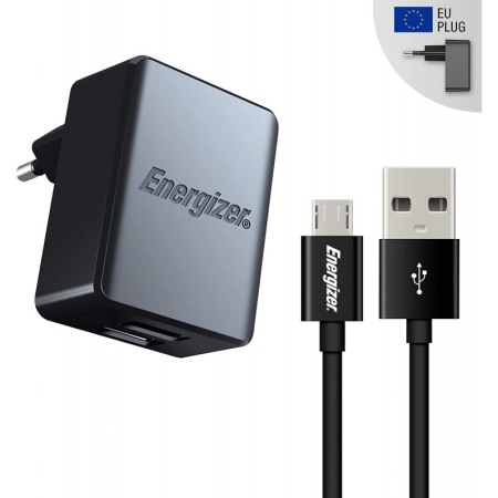 CHARGEUR ENERGIZER 5W + CÂBLE MICRO USB (DCA1ACMC3)