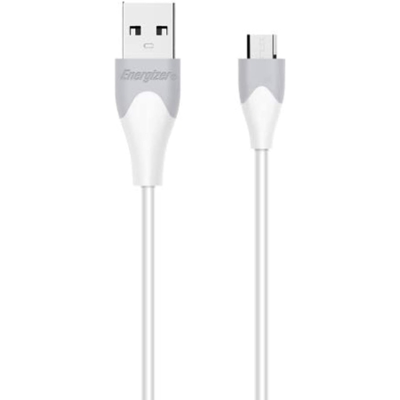 CÂBLE BICOLORE USB 2.0 VERS MICRO USB 1.2M ENERGIZER BLANC (C61MCGWH4)