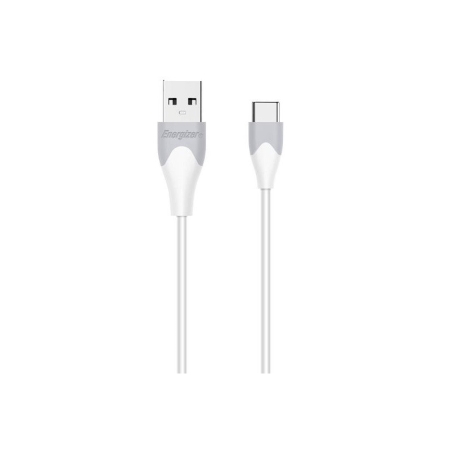 CÂBLE BICOLORE USB 2.0 VERS USB TYPE-C 1.2M ENERGIZER BLANC (C61C2AGWH4)