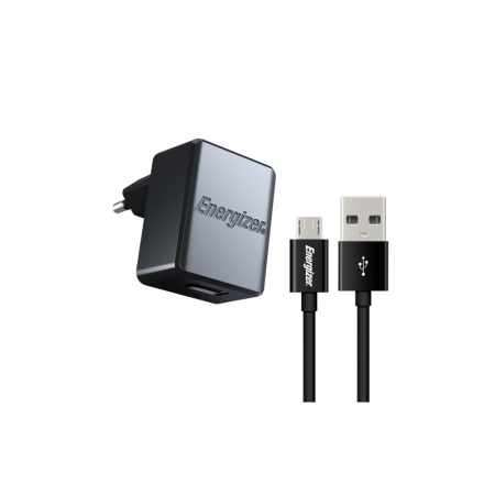 CHARGEUR ENERGIZER 5W 1 USB +CÂBLE MICRO USB NOIR (ACA1AEUCMC3)