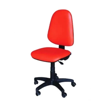 CHAISE SOTUFAB SECRETARIAT EN SIMILI CUIR ROUGE+ ACCOUDOIRS