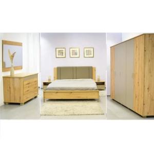 CHAMBRE ADULTE ENZO SOTUFAB 5 PORTES LIT 190X160CM AMAZONA GREGE (CHA37AM/GR000)