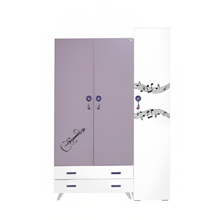 PENDERIE JUNIOR VIOLETTE SOTUFAB 3 PORTES VIOLET/BLANC