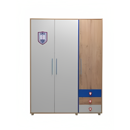 PENDERIE ENFANT CAMPUS SOTUFAB 3 PORTES AMAZONA /BLEU