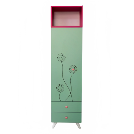 COMPLEMENT ARMOIRE CINDY SOTUFAB  1 PORTE VERT / BLANC