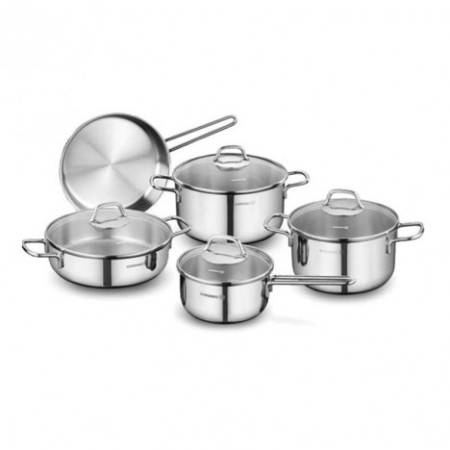 SET DE 9 PIÈCES KORKMAZ PERLA - INOX (A1609)