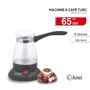 MACHINE À CAFÉ TURC EN VERRE KIWI (KCM-7514)