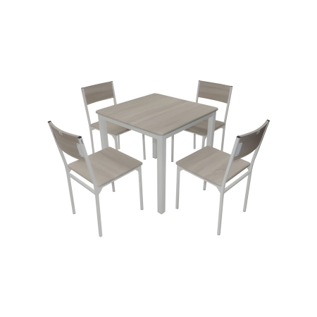 PACK SALLE A MANGER TABLE SERENA + 4 CHAISES SERENA (PACK03)