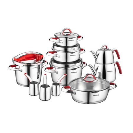 SET DE 17 PIÈCES KORKMAZ VERTEX INOX (A1706)