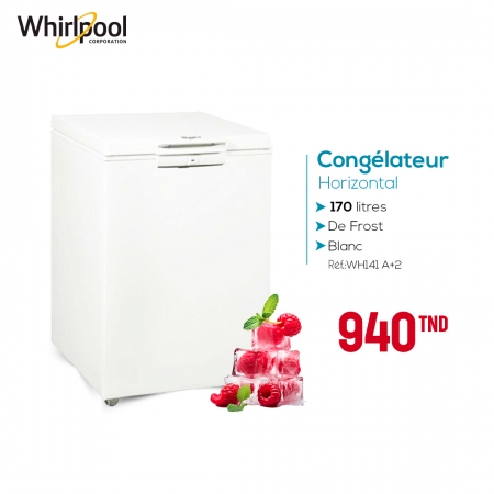 CONGELATEUR WHIRLPOOL 170 LITRES BLANC (WH141 A+2)