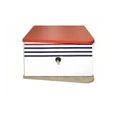 TABLE DE NUIT MARIN SOTUFAB DENVER/BLEU ROUGE BLANC (CHE25DV/BL300)