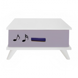 TABLE DE NUIT JUNIOR VIOLETTE SOTUFAB VIOLET BLANC (CHE28VL/BC300)